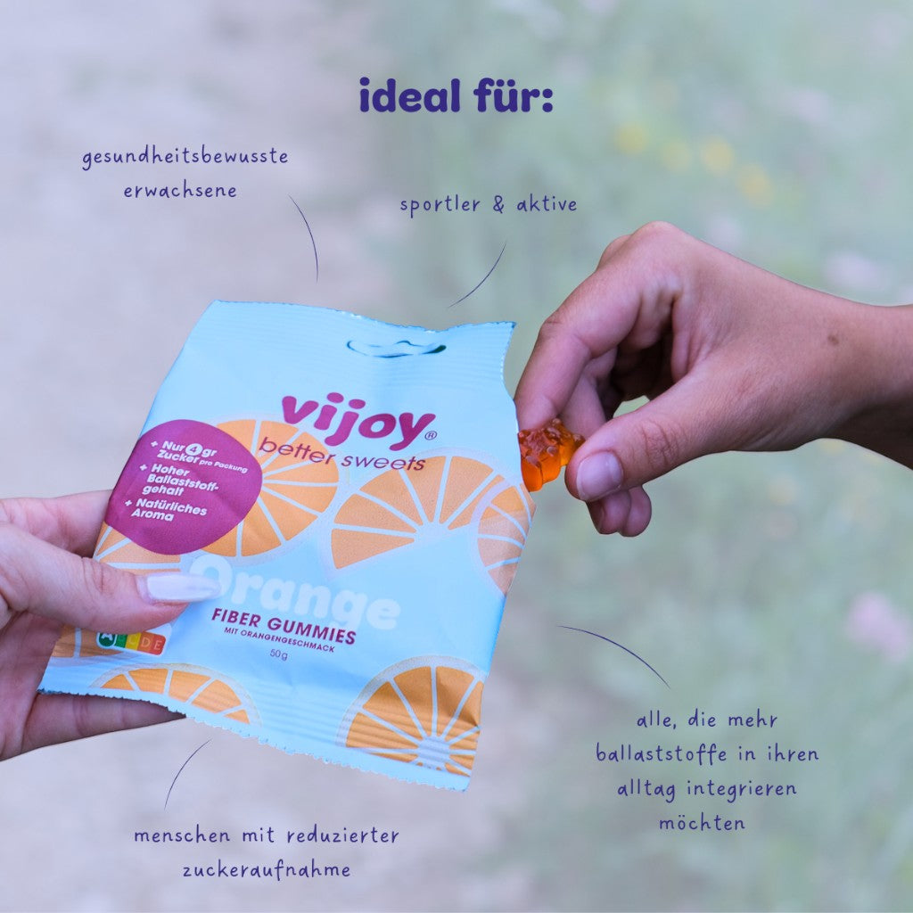 vijoy Fiber Gummies Erdbeere, 50g